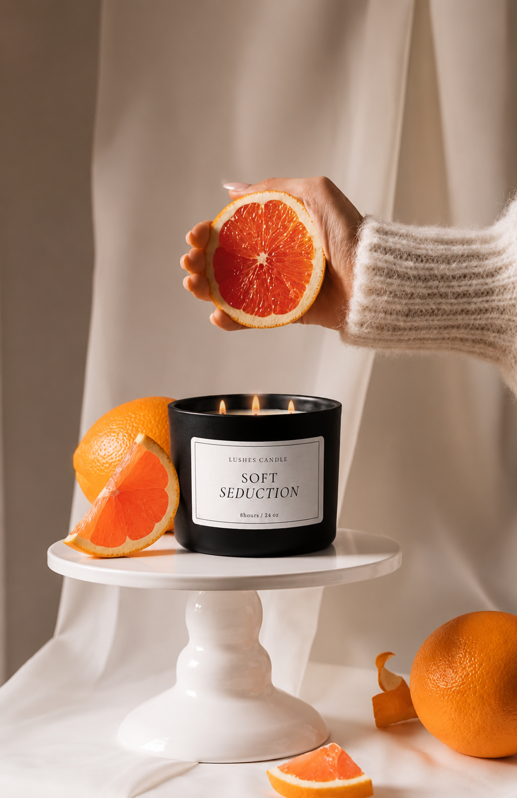 Soft Seduction massage-oil candle by House of Lushes.